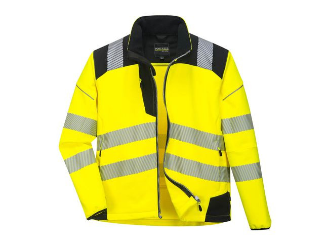 Varselsoftshell PW T402 Hi-Vi Kl 2/3 XL