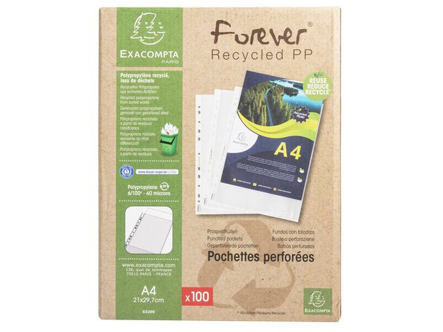 Plastficka EXACOMPTA A4 0,06mm präglad