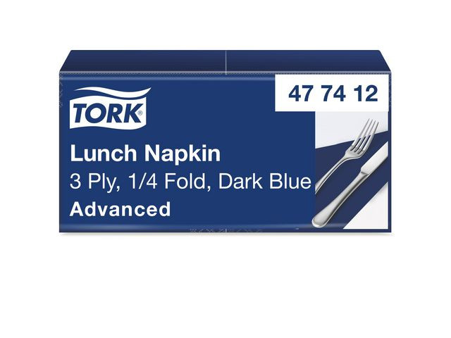 Servett TORK Lunch 3-lags m.blå 150/fp