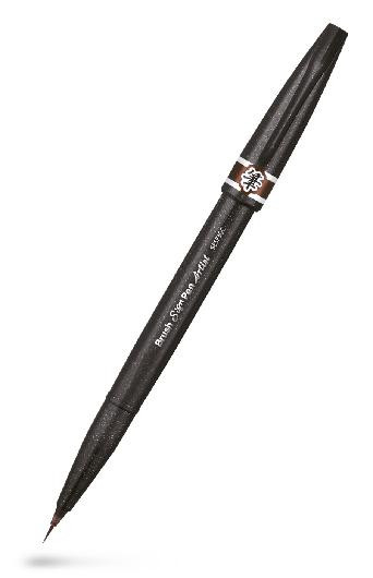Penselpenna PENTEL Sign Pen Artist brun