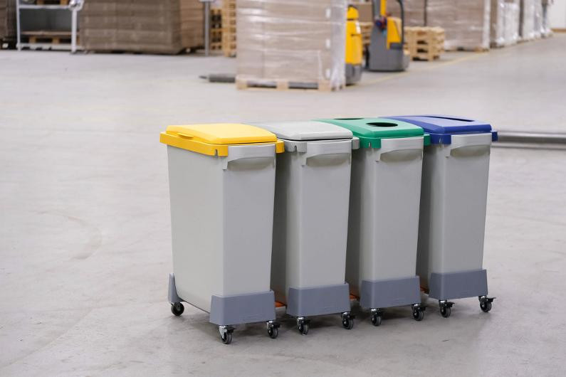 Lock DURABIN 60L fällbart för papper blå