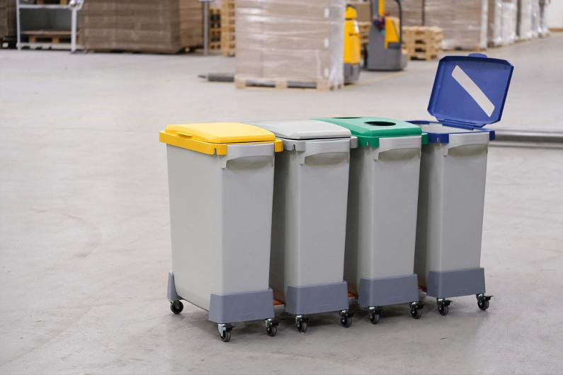 Lock DURABIN 60L fällbart för papper blå