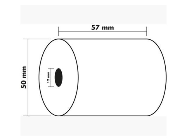 Kvittorulle 57x50x12mm