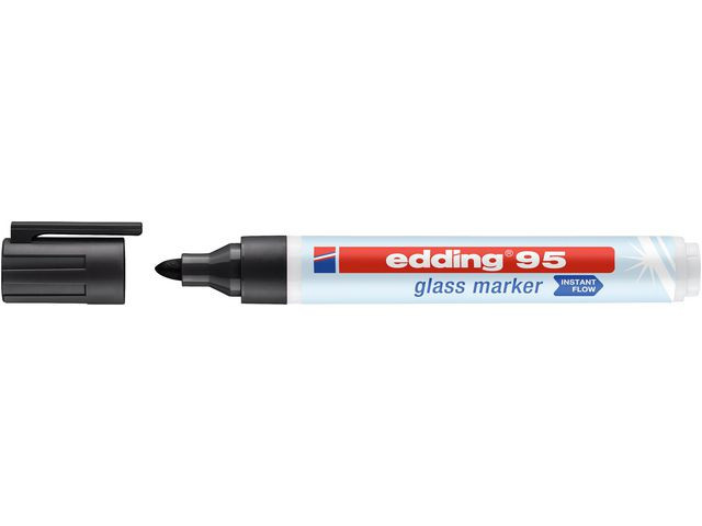 Märkpenna glastavla EDDING 95 svart