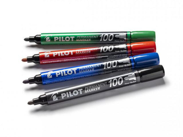 Märkpenna PILOT rund SCA 100 1mm svart