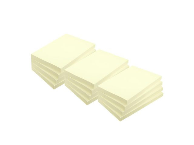 Notes LYRECO recycled 50x40mm gul 12/fp