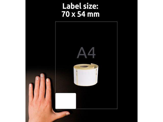 Etikett AVERY på rulle 70x54mm 320/fp