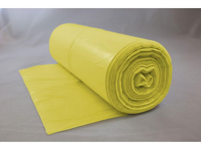 Plastsäck Riskavfall 125L 70my gul 10/rl