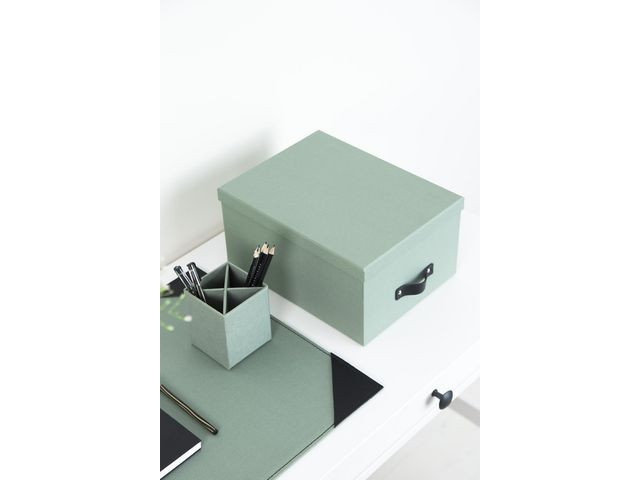 Förvaringsbox m.lock kartong Mint