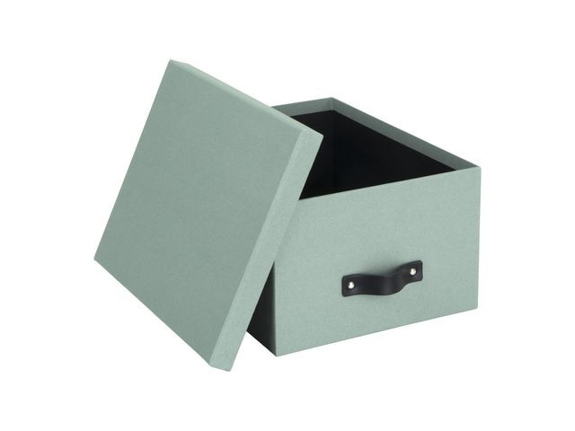 Förvaringsbox m.lock kartong Mint