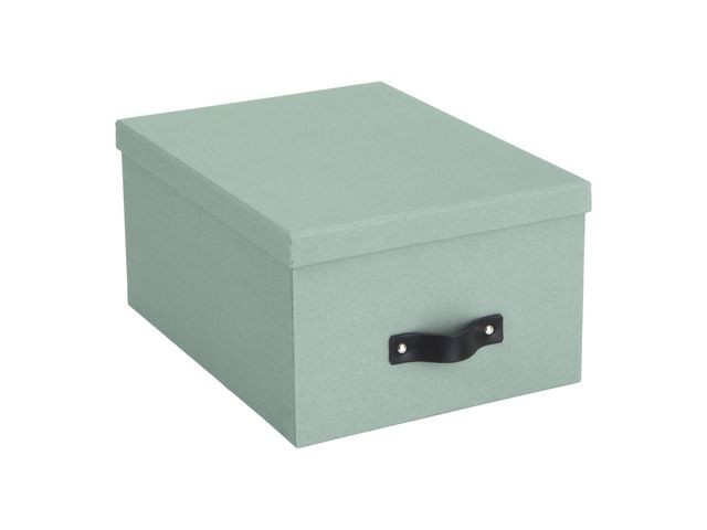 Förvaringsbox m.lock kartong Mint