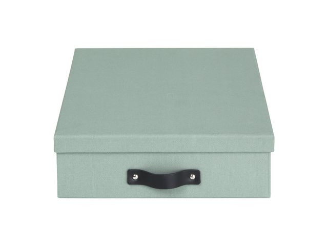 Förvaringsbox m.lock kartong A4 Mint