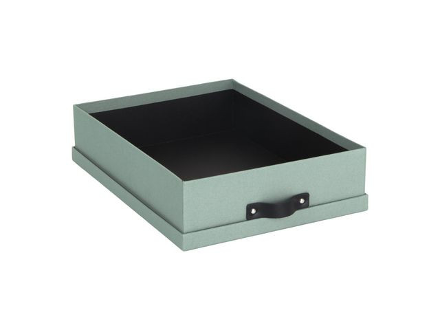 Förvaringsbox m.lock kartong A4 Mint