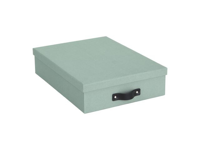 Förvaringsbox m.lock kartong A4 Mint