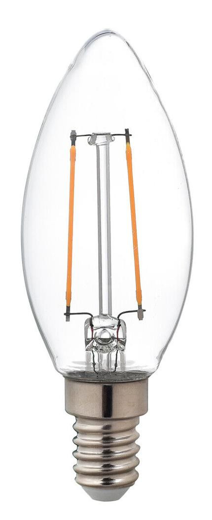 LED-lampa Kronljus E14 230V Klar 25W