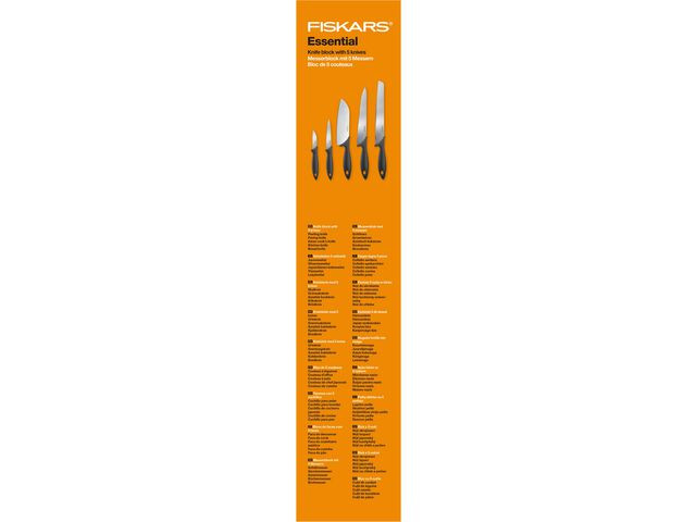 Knivblock FISKARS Essential 5/fp