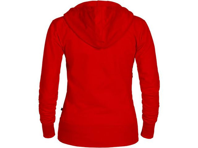 Hoodie zip TEXSTAR WC03 dam röd S