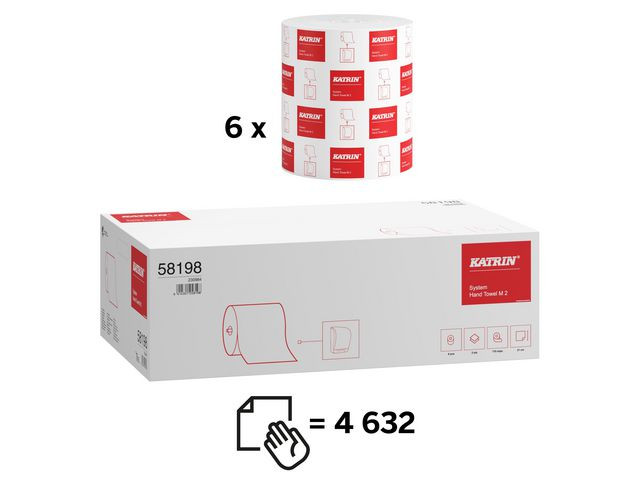 Handduk KATRIN System M2 vit 6/fp