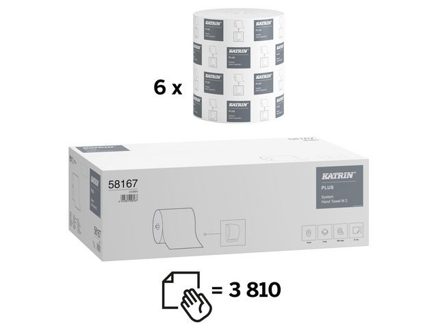 Handduk KATRIN System PlusM2 vit 6/fp