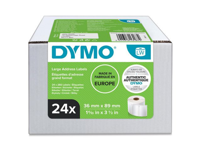 Etikett DYMO LW 89x36mm 6240/fp