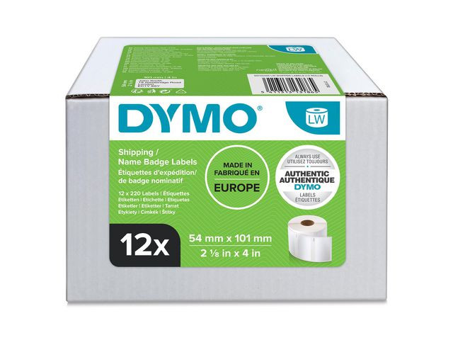 Etikett DYMO LW 101x54mm 12rl/fp