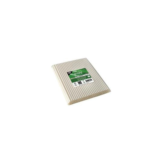 Sugrör PURE papp böjbar 20cm vit 100/fp