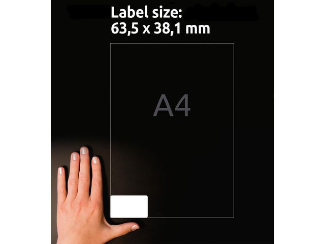Etikett AVERY avtagb 63,5x38,1mm 630/fp