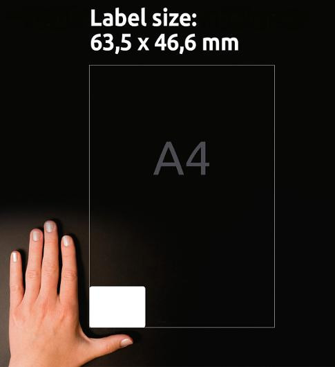 Etikett AVERY avtagb 63,5x46,6mm 540/fp