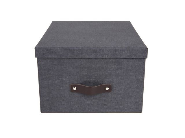 Förvaringsbox m.lock kartong Svart