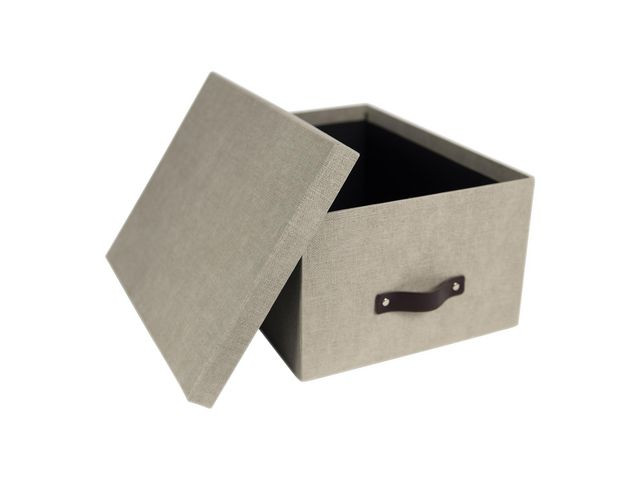 Förvaringsbox m.lock kartong Linne