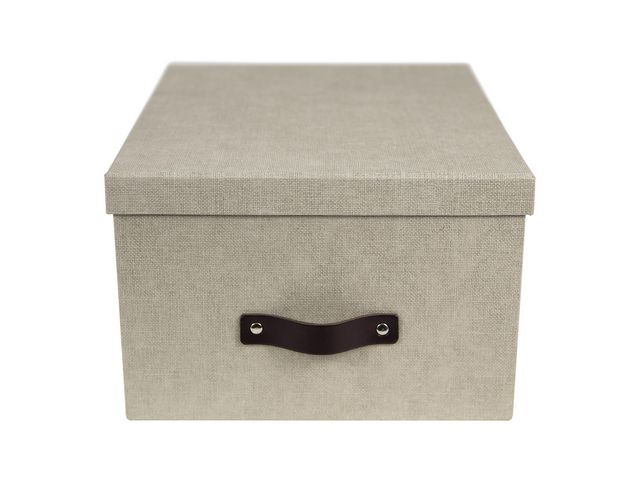 Förvaringsbox m.lock kartong Linne