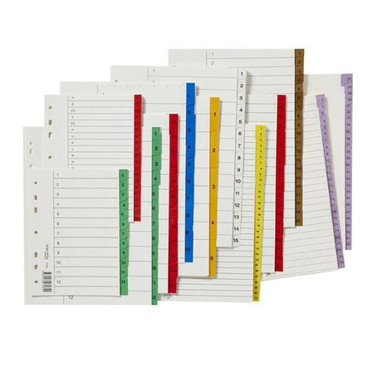 Register plastflik 1-20 brun 10/fp