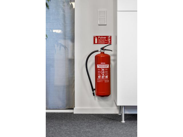 Brandsläckare NEXA 6kg pulver 43A röd