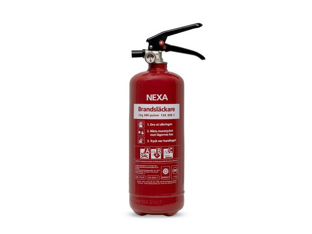 Brandsläckare NEXA 2kg pulver 13A röd