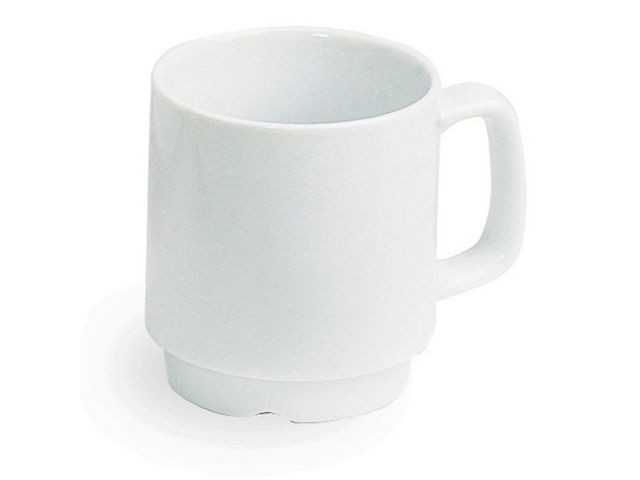 Mugg med öra porslin 26cl vit 6/fp