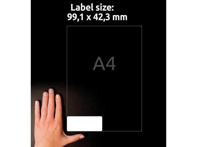 Etikett AVERY Slitst. 99,1x42,3mm 240/fp