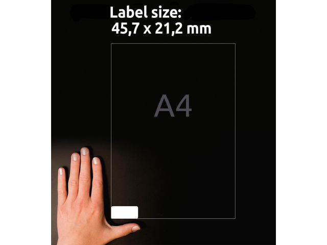 Etikett AVERY avtagb 45,7x21,2mm 1200/fp