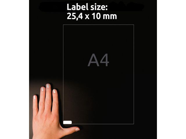 Etikett AVERY avtagb 25,4x10mm 4725/fp