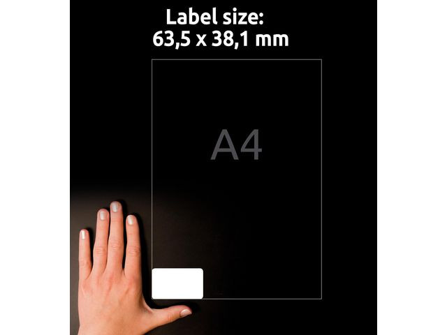 Etikett AVERY QD 63,5x38,1mm 525/fp