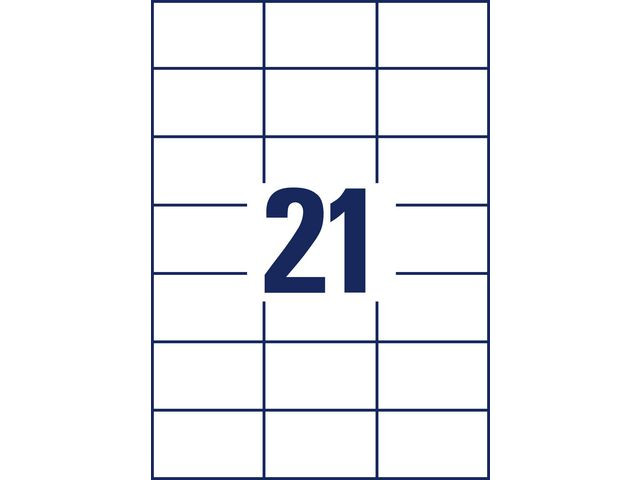 Etikett AVERY 70x42,3mm 2100/fp