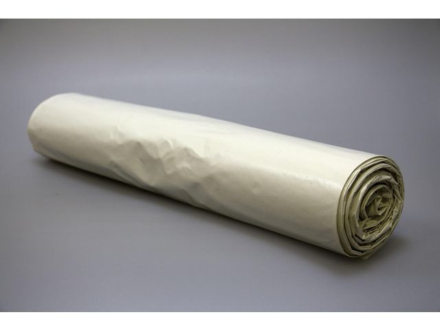 Plastsäck LD R100% 70L 40my vit 25/rl