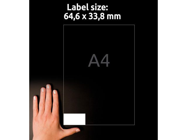 Etikett AVERY 64,6x33,8mm 2400/fp