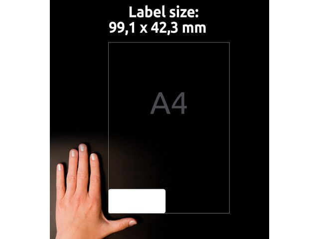Etikett AVERY Slitst 99,1x42,3mm 240/fp