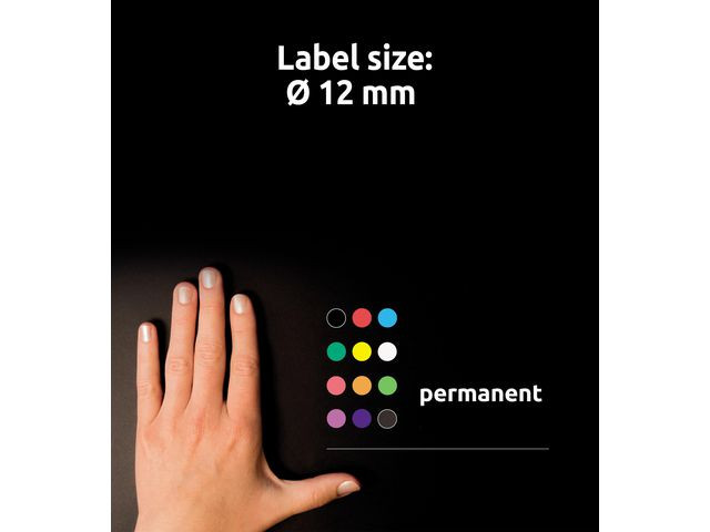 Färgkodningsprick AVERY Ø12mm grön270/fp