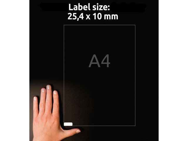 Etikett AVERY mini 25,4x10mm 4725/fp