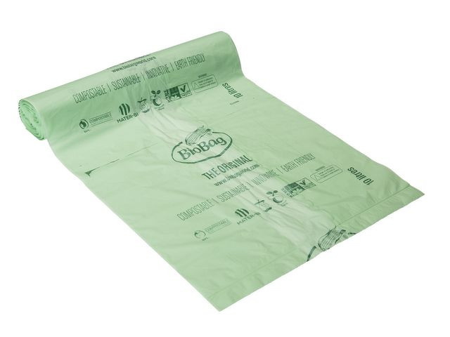 Insatspåse BIOBAG 10L 20my grön 25/rl