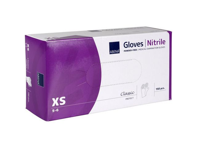 Nitrilhandske puderfri vit XS 150/fp