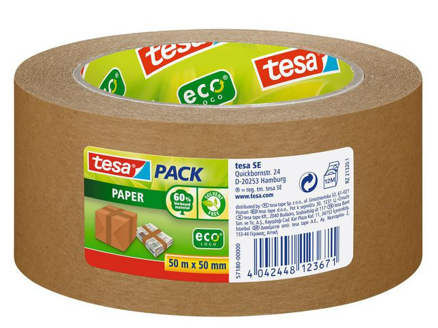 Packtejp TESA papper 57180 50mmx50m