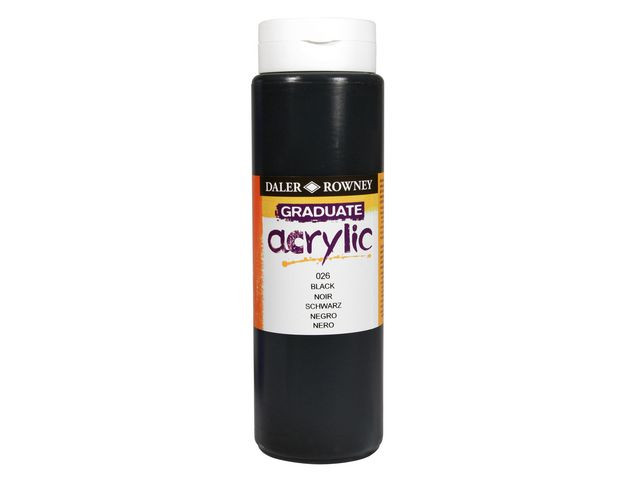 Akrylfärg 500 ml svart