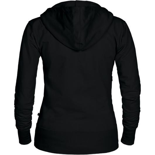 Hoodie zip TEXSTAR WC03 dam svart 2XL